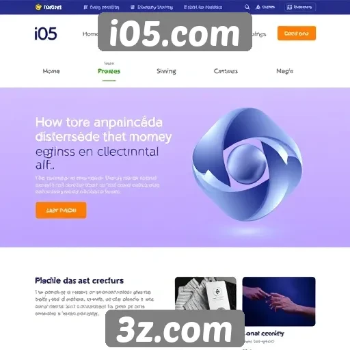 Tendências de design no site i05.com